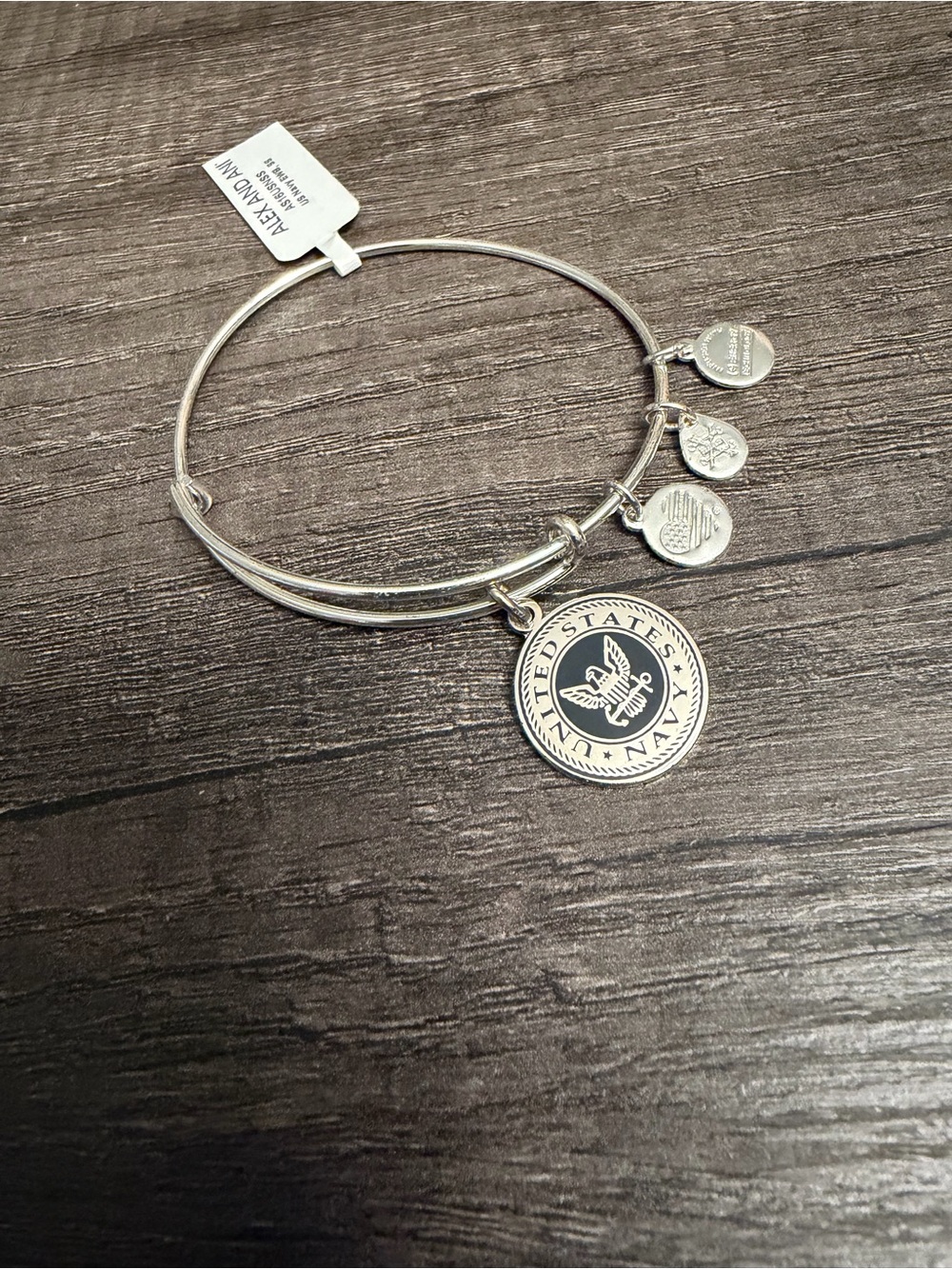 Alex and Ani U.S. Navy Charm Bangle Bracelet